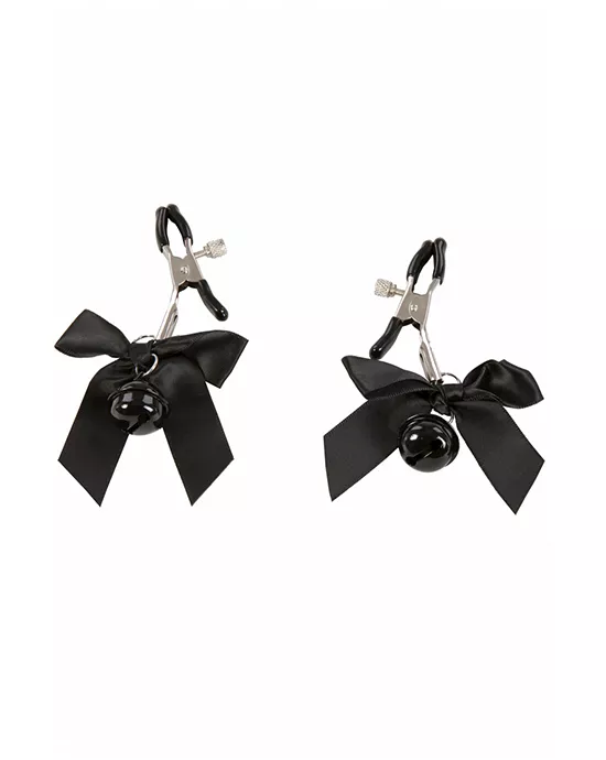 KinKi Nipple Clamps with Bow and Bell