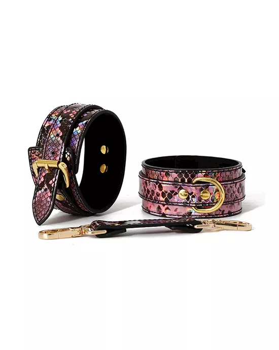 Share Satisfaction Snake-print Ankle Cuffs