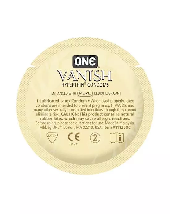 ONE Vanish Hyperthin Condoms 100 Pack