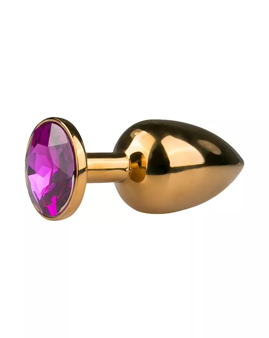 Easytoys Small Jewelled With Gold Finish Butt Plug
