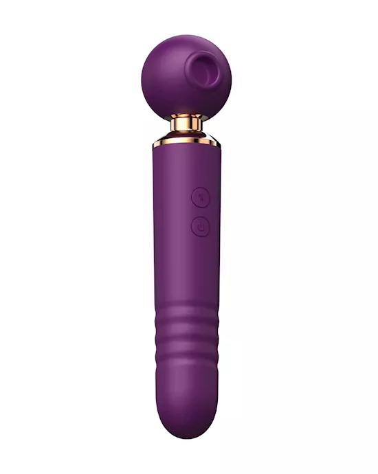 Amore Glamour Suction Tapping Thrusting Wand Vibrator