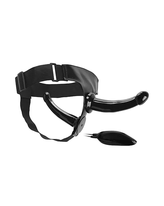 Black Magic Unisex Vibrating Strap-On Dildo