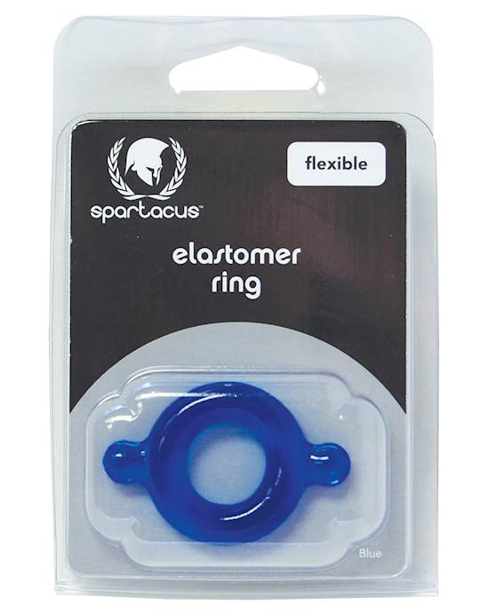 Spartacus Elastomer Cock Ring  Blue