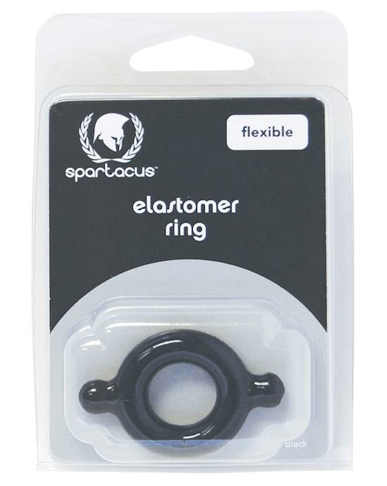 Spartacus Elastomer Cock Ring  Black