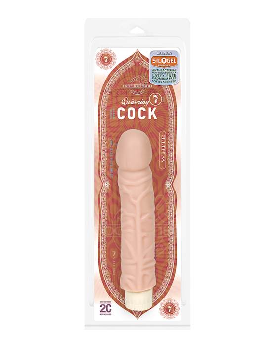 Quivering 8quot Cock Vibe  White