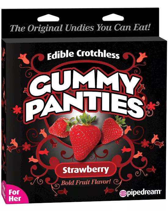 Edible Crotchless Gummy Panty - Strawberry
