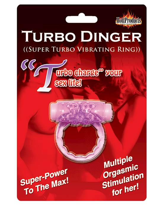 Humm Dinger Turbo Vibrating Cockring  Purple