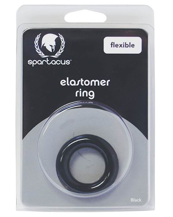 Spartacus Elastomer Relaxed Fit Cock Ring  Black