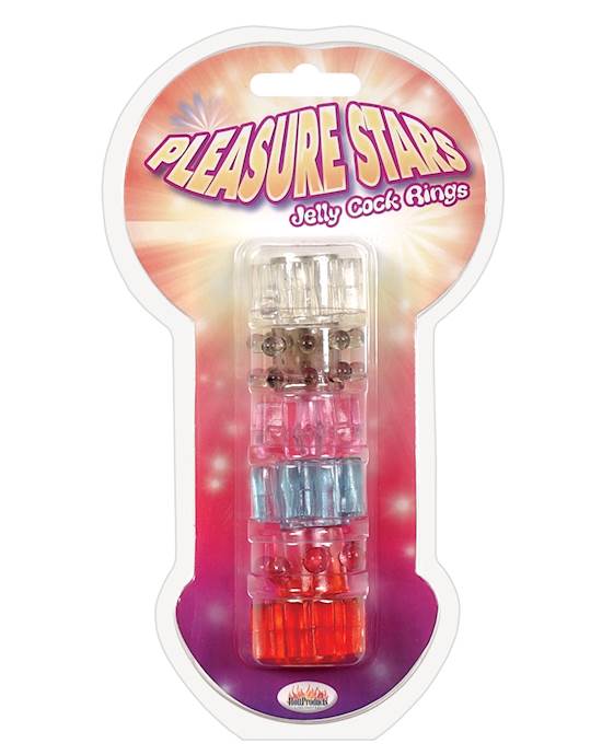 Wet Dreams Pleasure Stars Jelly Cock Rings 6 Pack