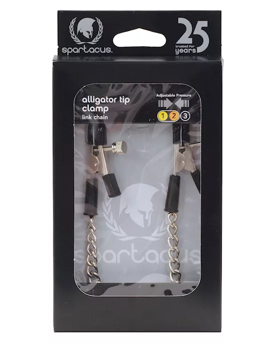 Spartacus Adjustable Alligator Nipple Clamps W/link Chain