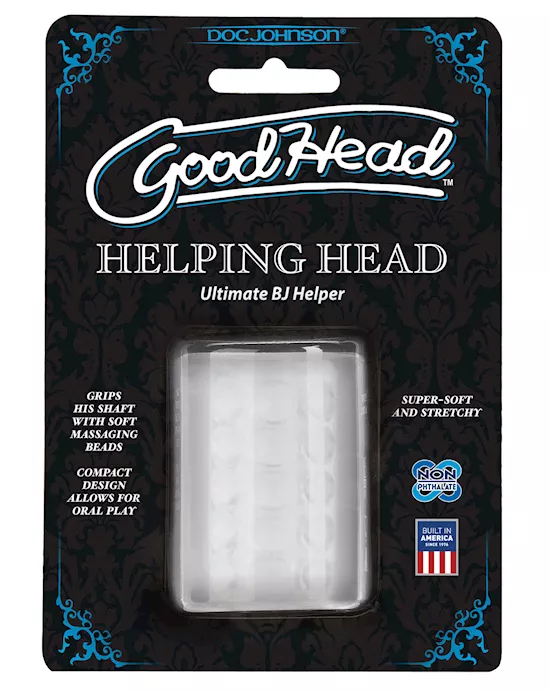 GoodHead Helping Head Ultimate BJ Helper 2" Masturbator - Clear