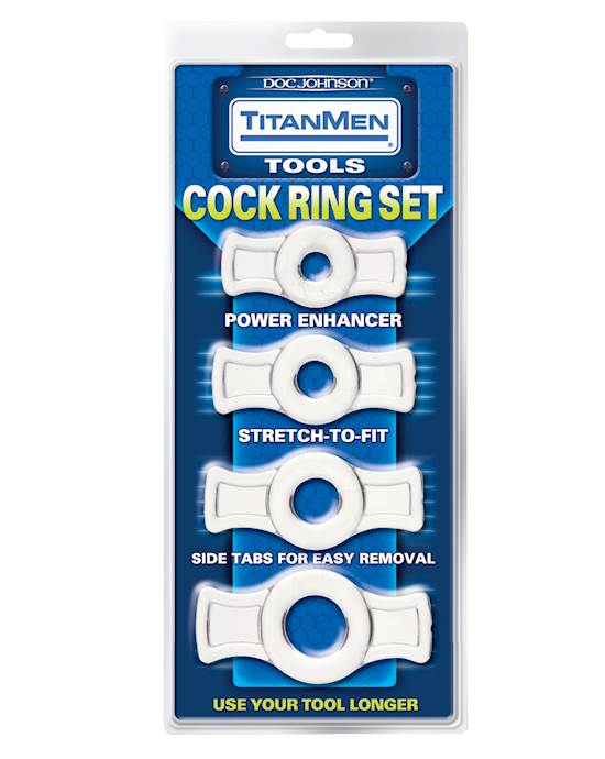 Titanmen Tools Cock Ring Set  Clear