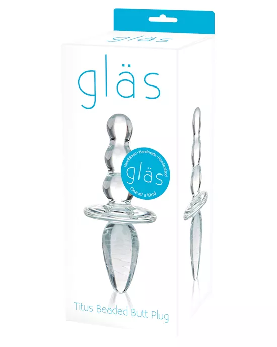 Glas Titus Beaded Glass Butt Plug