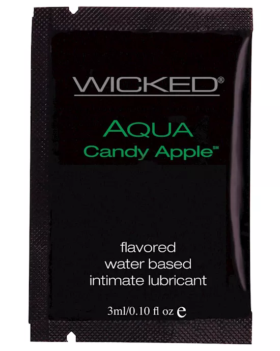 Wicked Sensual Care Aqua Water Based Lubricant - .1 oz Candy Apple