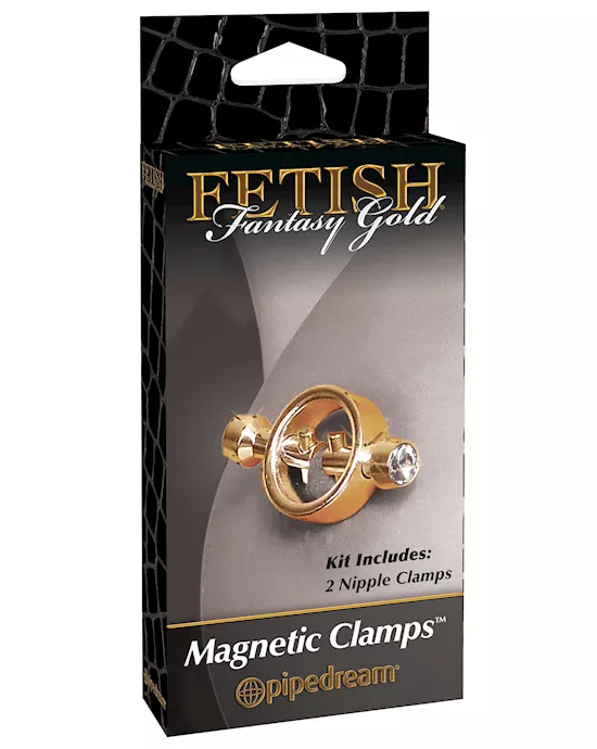 Fetish Fantasy Gold Magnetic Nipple Clamps - Gold