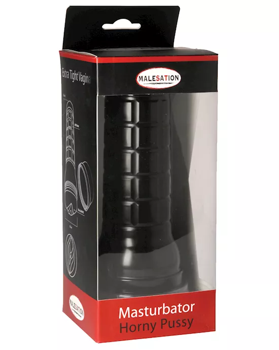 MALESATION Horny Pussy Masturbator Black Case - Ivory