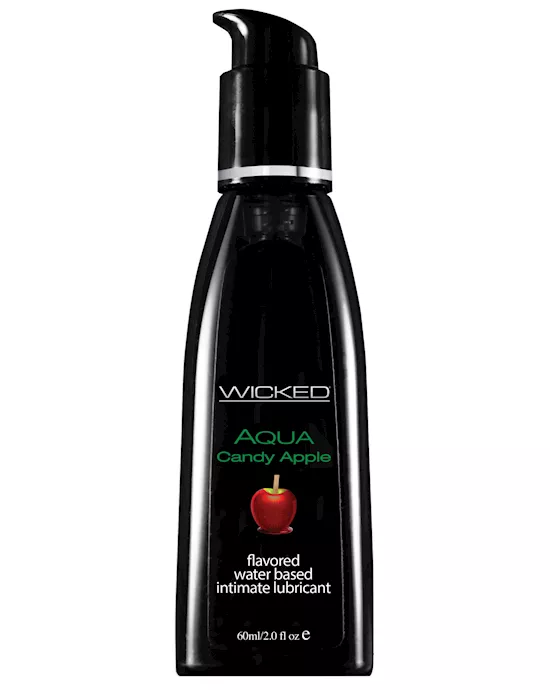 Wicked Sensual Care Aqua Water Based Lubricant - 2 Oz Candy Apple
