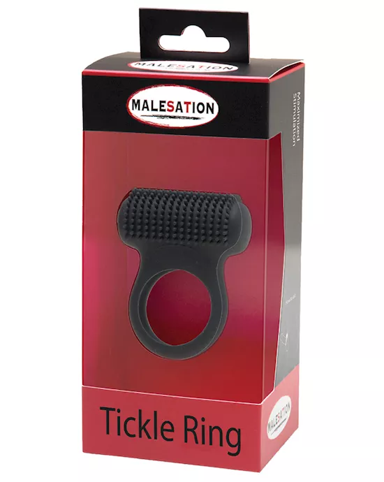 MALESATION Tickle Me Nubbed Cock Ring - Black