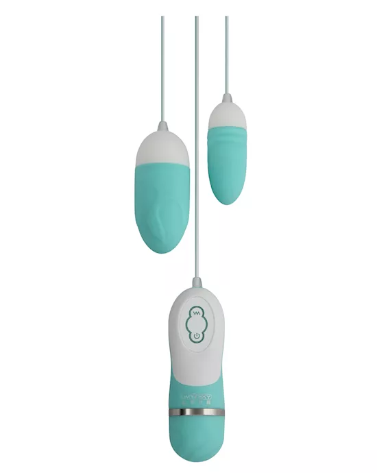 GigaLuv Dual Vibra Bullets - 10 Functions Tiffany Blue