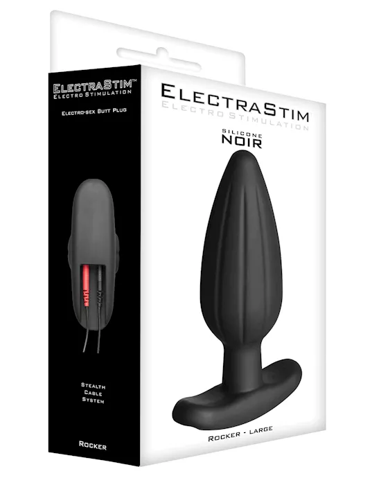 ElectraStim Silicone Noir Rocker Butt Plug - Large