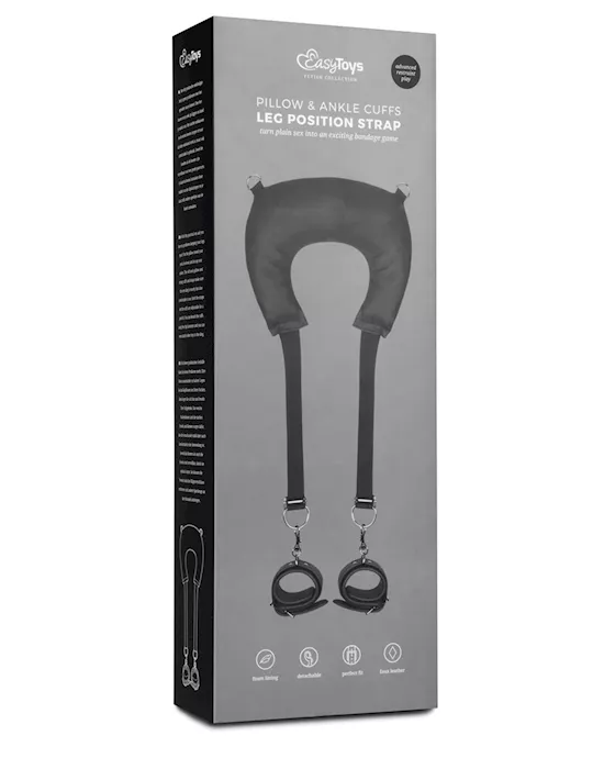 Easy Toys Pillow & Ankle Cuffs Leg Position Strap - Black