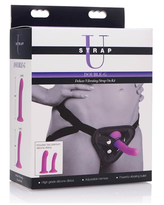 Strap U Double G Deluxe Vibrating StrapOn Kit