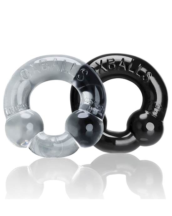 Oxballs Ultraballs Cock Rings  BlackPolice Blue Pack of 2