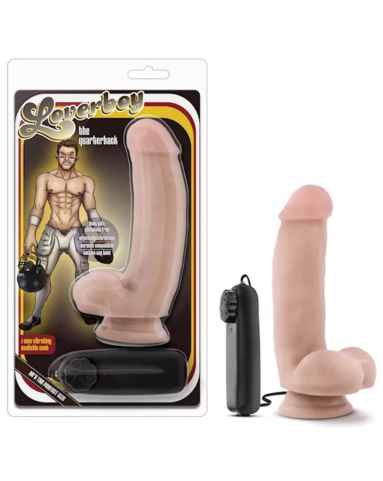 Blush Coverboy The Quarterback 7" Vibrating Realistic Cock - Vanilla