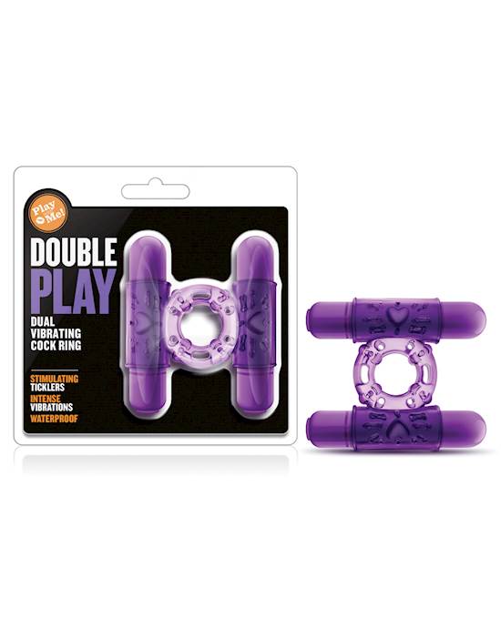 Blush Play With Me Double Play Dual Vibrating Cockring  Purple