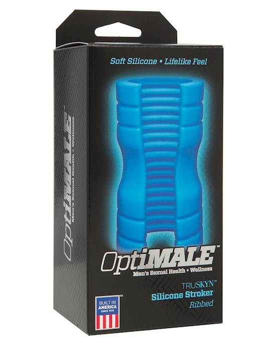 OptiMale Truskyn Silicone Stroker Ribbed  Blue