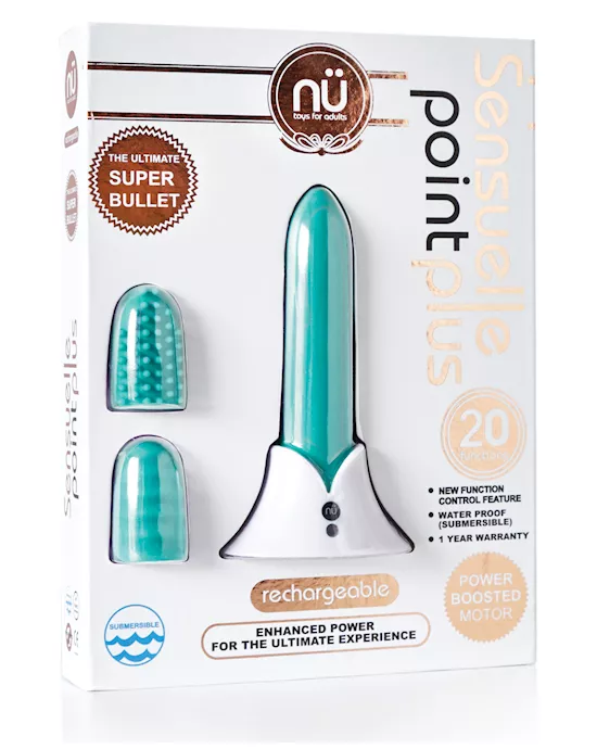 Nu Sensuelle Point Plus Rechargeable Bullet - Tiffany Blue