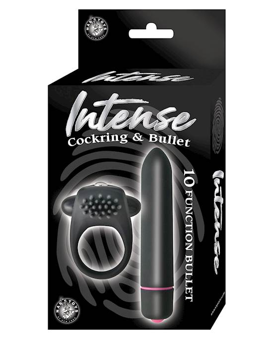Intense Cockring amp Bullet  Black