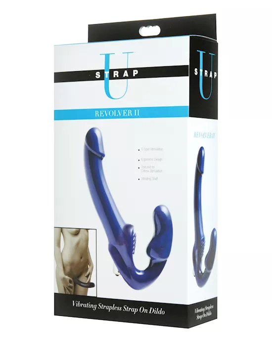 Revolver Ii Strapless Strap On G-spot Dildo - Blue