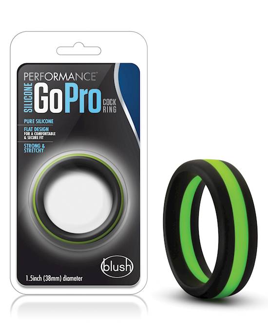 Blush Performance Silicone Go Pro Cock Ring  BlackGreen