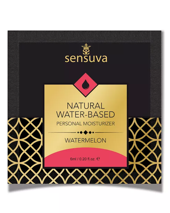 Sensuva Natural Water Based Personal Moisturizer Single Use Packet - 6 ml Watermelon