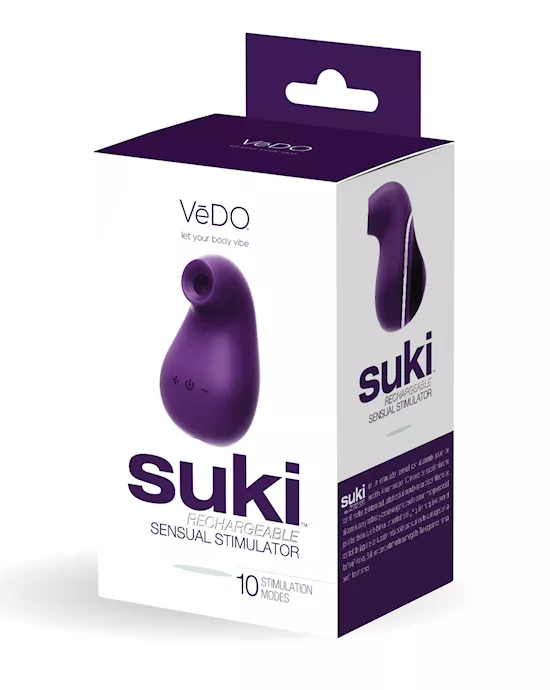 Vedo Suki Rechargeable Vibrating Sucker - Deep Purple
