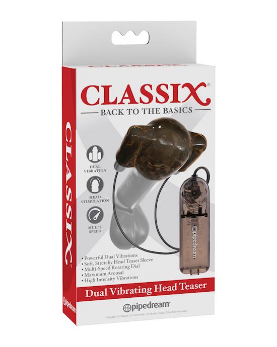 Classix Dual Vibrating Head Teaser  BlackSmoke