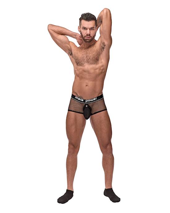 Cock Pit Fishnet Mini Cock Ring Short Black XL