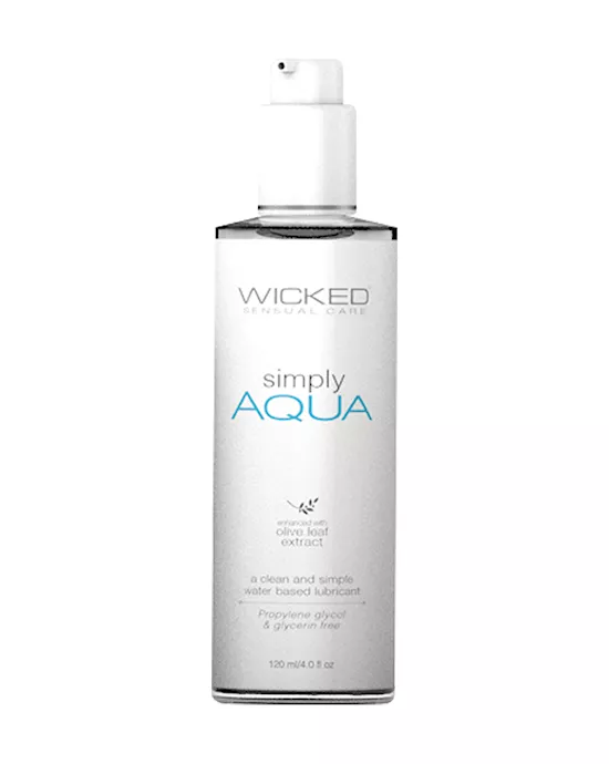 Wicked Sensual Care Simply Aqua Water Based Lubricant - 4 oz
