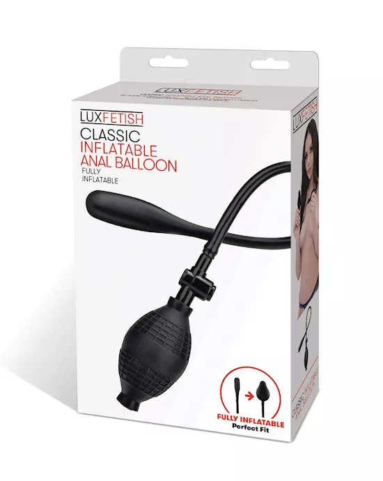 Lux Fetish Classic Inflatable Anal Balloon - Black