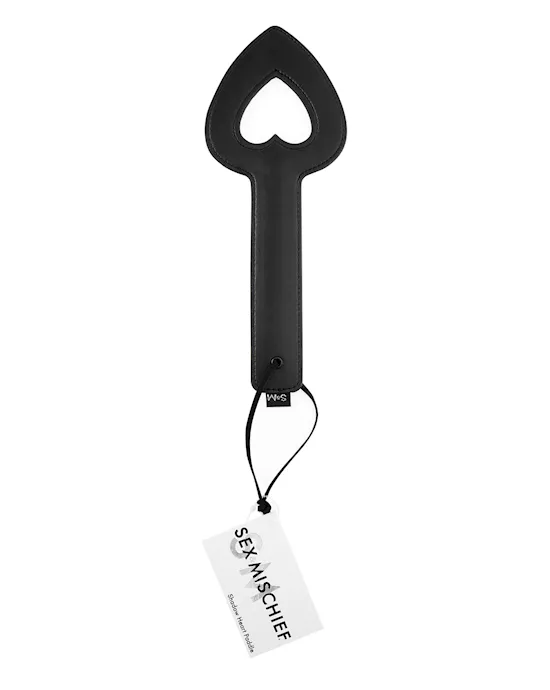 Sex & Mischief Shadow Heart Paddle - Black