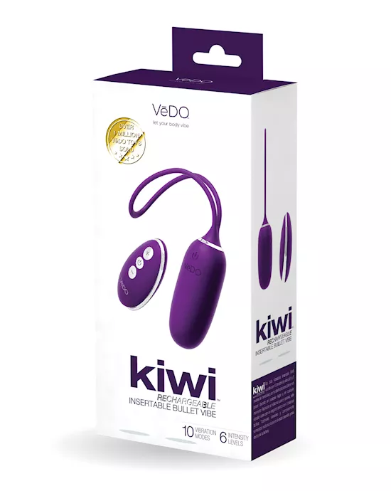 Vedo Kiwi Rechargeable Insertable Bullet - Deep Purple