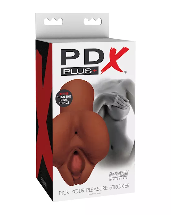 PDX Plus Pick Your Pleasure Stroker - Brown