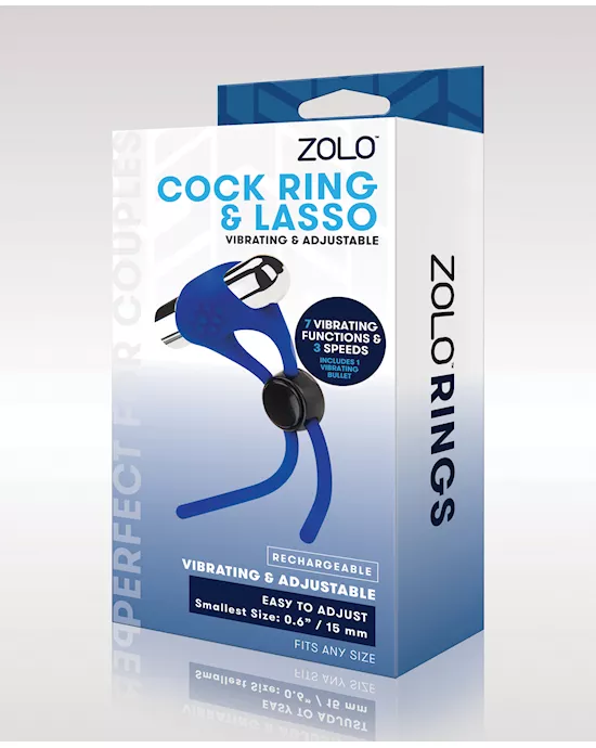 ZOLO Cock Ring & Lasso - Blue