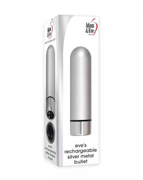 Adam & Eve Eve's Rechargeable Silver Metal Bullet