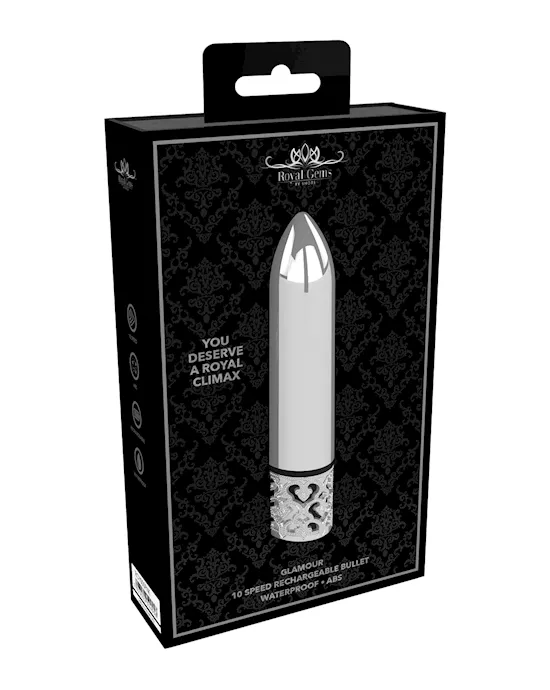 Shots Royal Gem Glamour Rechargeable Bullet - Silver