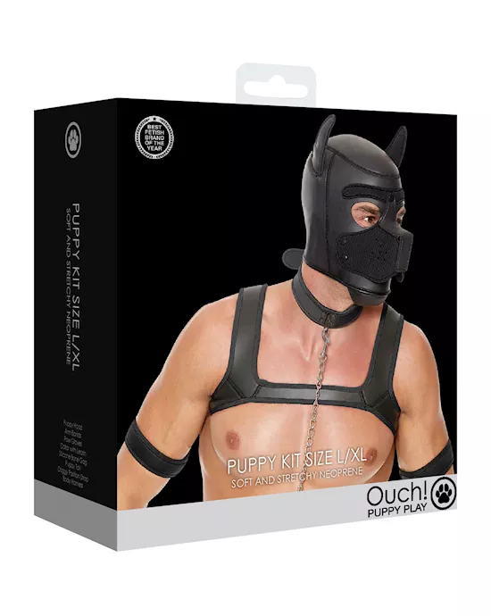 Shots Ouch Puppy Play Complete Kit - LXL Black