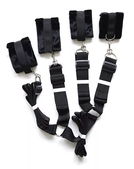 Plesur Fuzzy Bedroom Bondage Kit - Black