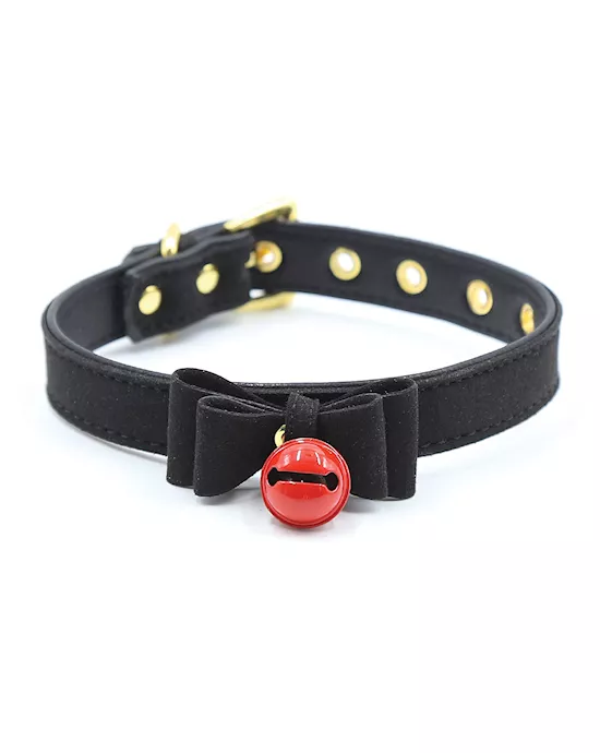Plesur Cat Bell Bow Tie Collar - Black