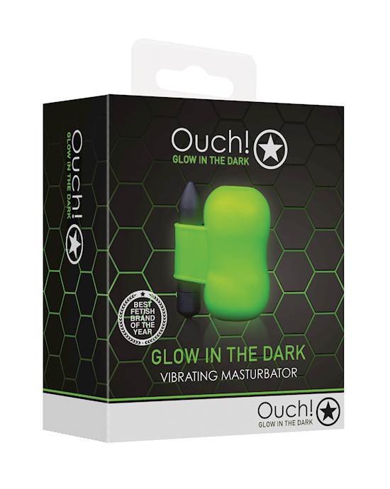 Shots Ouch Vibrating Masturbator  Glow in the Dark